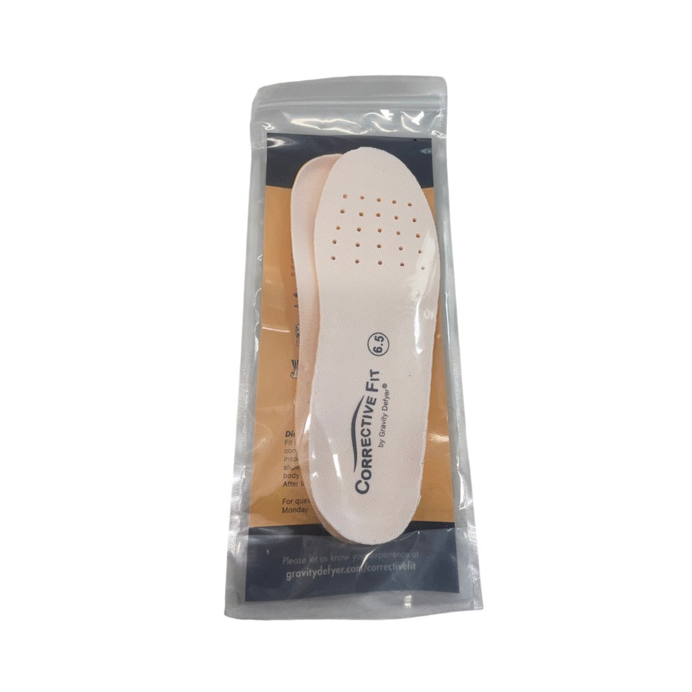 Gravity Defyer Corrective Fit Orthotic Insoles 6.5 Beige NWT